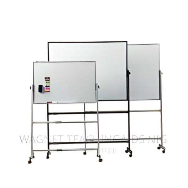 White Magnetic Board on Movable Stand