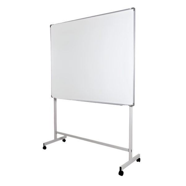 White Magnetic Board on Movable Stand